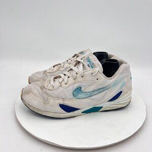 Vintage Nike Air Delphina Women Size 8.5 White Blue Shoes Made In Thailand